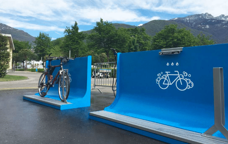 Estación de lavado de bicicletas